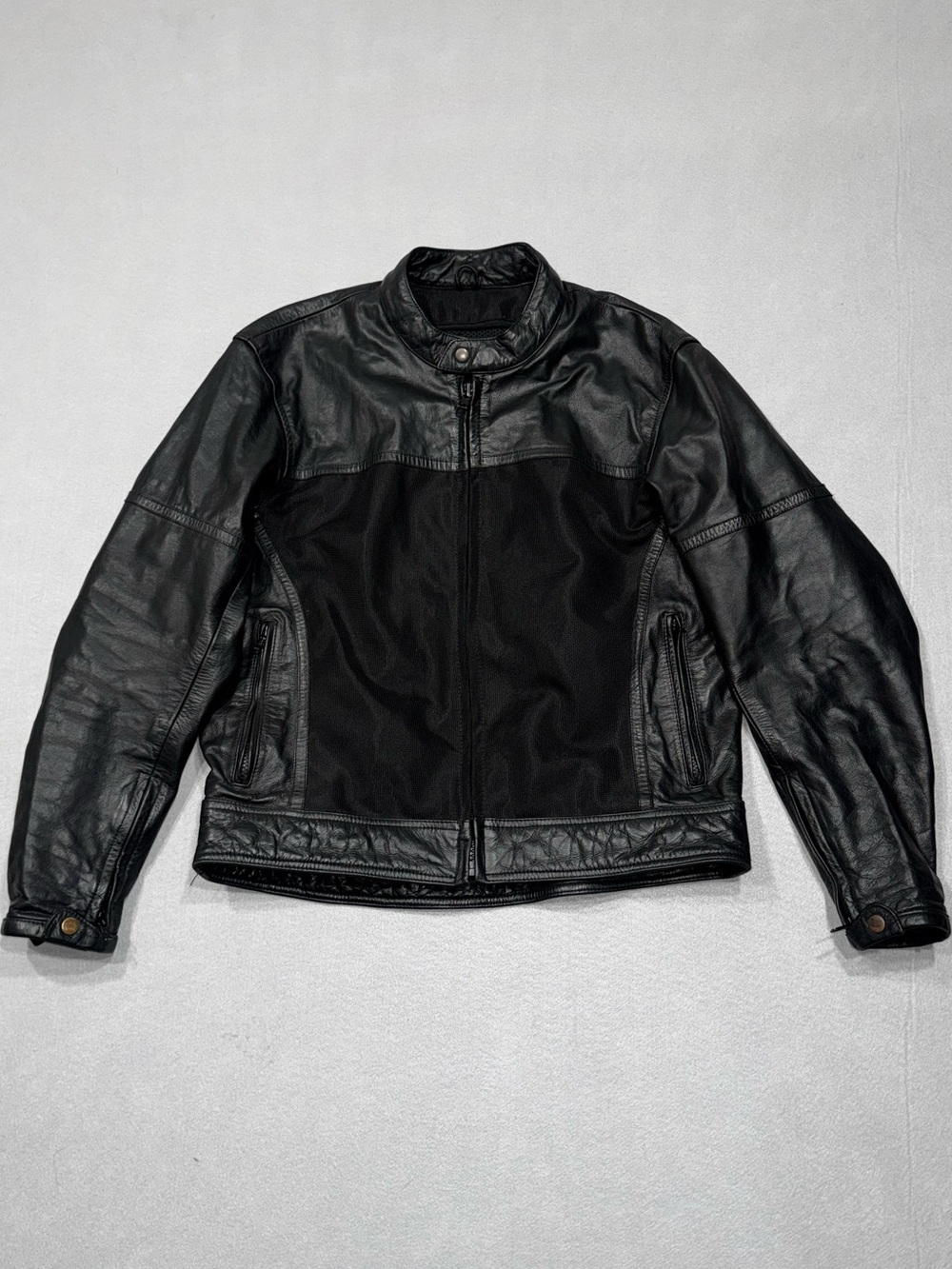 Men’s River Road Leather Motorcycle Jacket Size 42 Men’s Medium